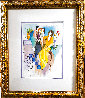 Yellow and Orange Dress 2004 28x24 Watercolor by Itzchak Tarkay - 1