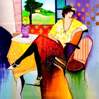 Waiting For Love 2014 Limited Edition Print - Itzchak Tarkay Waiting For Love 2014 Limited Edition Print - Itzchak Tarkay