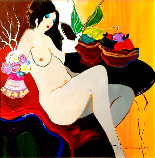 Nude 1 1999 Embellished Limited Edition Print - Itzchak Tarkay Nude 1 1999 Embellished Limited Edition Print - Itzchak Tarkay