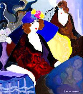 Ghislaine Super Huge Limited Edition Print - Itzchak Tarkay Ghislaine Super Huge Limited Edition Print - Itzchak Tarkay