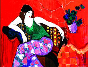 Model Posing 1997 Super Huge Limited Edition Print - Itzchak Tarkay Model Posing 1997 Super Huge Limited Edition Print - Itzchak Tarkay