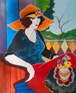Isabella 22x18 Original Painting - Itzchak Tarkay Isabella 22x18 Original Painting - Itzchak Tarkay