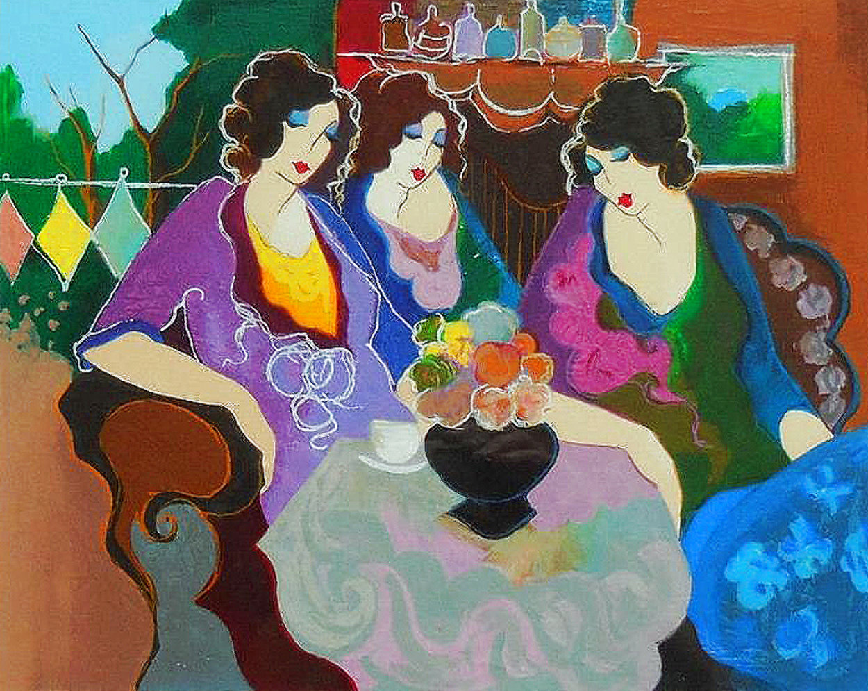 After the Party EA 2003 Limited Edition Print by Itzchak Tarkay After the Party EA 2003 Limited Edition Print by Itzchak Tarkay
