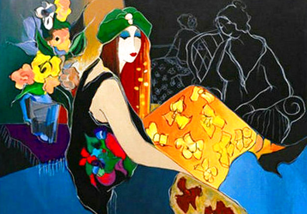Look of Love 2008 Serigraph 18x24 by Itzchak Tarkay - For