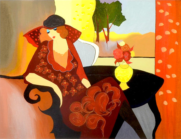 Autumn Repose 2007 Embellished Limited Edition Print by Itzchak Tarkay