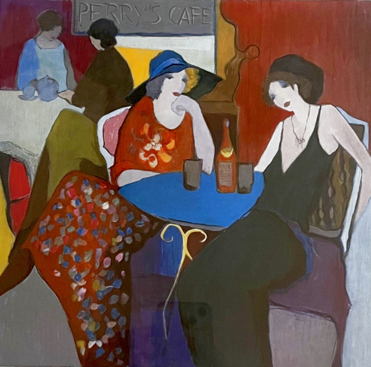 Perry's Cafe HC Serigraph 10x10 by Itzchak Tarkay - For Sale on Art ...