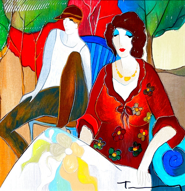 Rendezvous 2008 Embellished Limited Edition Print by Itzchak Tarkay