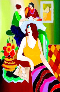 Subtly Amused AP 2006 Limited Edition Print - Itzchak Tarkay Subtly Amused AP 2006 Limited Edition Print - Itzchak Tarkay