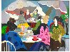 Outdoor Cafe 37x47 - Huge Original Painting by Itzchak Tarkay - 0