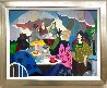 Outdoor Cafe 37x47 - Huge Painting Original Painting by Itzchak Tarkay - 1
