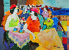 Cafe By the Port 2011 30x40 - Huge Painting Original Painting by Itzchak Tarkay - 1