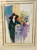 Watercolor 24x20 Watercolor by Itzchak Tarkay - 2 Watercolor 24x20 Watercolor by Itzchak Tarkay - 2