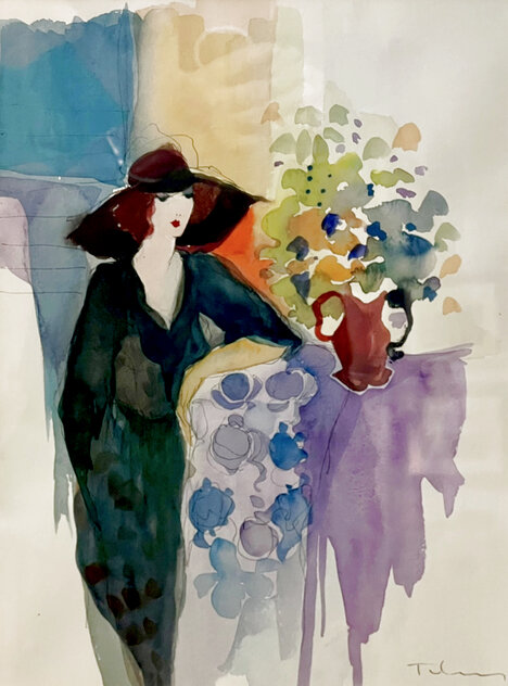Watercolor 24x20 Watercolor by Itzchak Tarkay Watercolor 24x20 Watercolor by Itzchak Tarkay