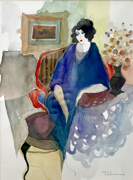 Untitled Watercolor 22x20 Watercolor by Itzchak Tarkay Untitled Watercolor 22x20 Watercolor by Itzchak Tarkay
