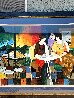 Sunset over Haifa AP 1999 - Huge - 36x50 Limited Edition Print by Itzchak Tarkay - 3