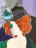 Jeannine with Flowered Hat 1998 - Huge Limited Edition Print by Itzchak Tarkay - 3