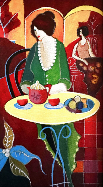 Charlena at Tea III PP 2008 Limited Edition Print by Itzchak Tarkay