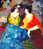 Sisters Morning Tea 2002 32x28 Original Painting by Itzchak Tarkay - 0