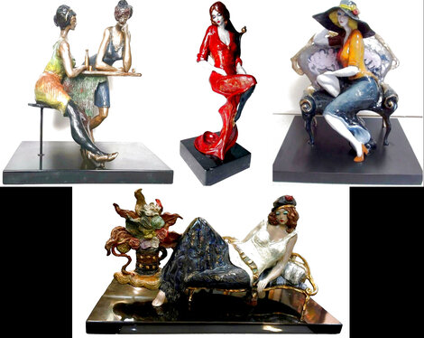 Set of 4 Bronze Sculptures 1994 Sculpture - Itzchak Tarkay