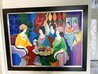 Cafe Bella 2000 35x45 - Framed Acrylic on Canvas - Huge Original Painting by Itzchak Tarkay - 2