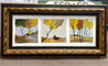 East Coast Travels Triptych 27x53 - Framed Oil on Canvas - Huge Original Painting by Itzchak Tarkay - 1