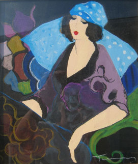 Liza Limited Edition Print - Itzchak Tarkay Liza Limited Edition Print - Itzchak Tarkay