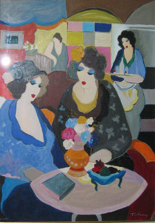 Cafe Select AP Limited Edition Print - Itzchak Tarkay Cafe Select AP Limited Edition Print - Itzchak Tarkay