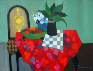 Interior 2012 36x46 Original Painting - Itzchak Tarkay Interior 2012 36x46 Original Painting - Itzchak Tarkay