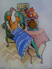 Morning Break Watercolor 2005 Watercolor by Itzchak Tarkay - 0