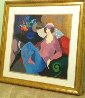 Loveliness (Also Known As Chapeau Rose) 1997 47x47 Limited Edition Print by Itzchak Tarkay - 1