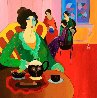 Darjeeling Tea with Eclair 48x48 - Huge Painting Original Painting by Itzchak Tarkay - 1