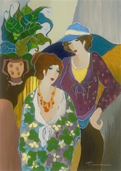 Beauty Refined 2006 Limited Edition Print by Itzchak Tarkay Beauty Refined 2006 Limited Edition Print by Itzchak Tarkay