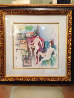 Resting Nudes Watercolor 2006 18x18 Watercolor by Itzchak Tarkay - 2 Resting Nudes Watercolor 2006 18x18 Watercolor by Itzchak Tarkay - 2