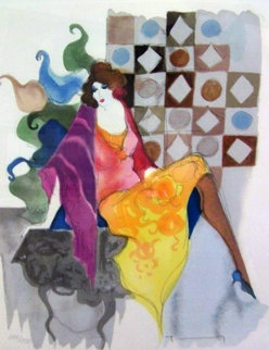 Untitled Lithograph 1990 Limited Edition Print - Itzchak Tarkay Untitled Lithograph 1990 Limited Edition Print - Itzchak Tarkay