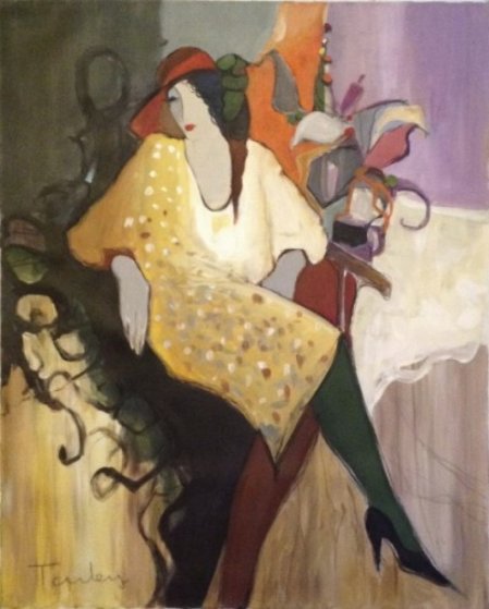 Rose 1995 39x31 Original Painting by Itzchak Tarkay Rose 1995 39x31 Original Painting by Itzchak Tarkay