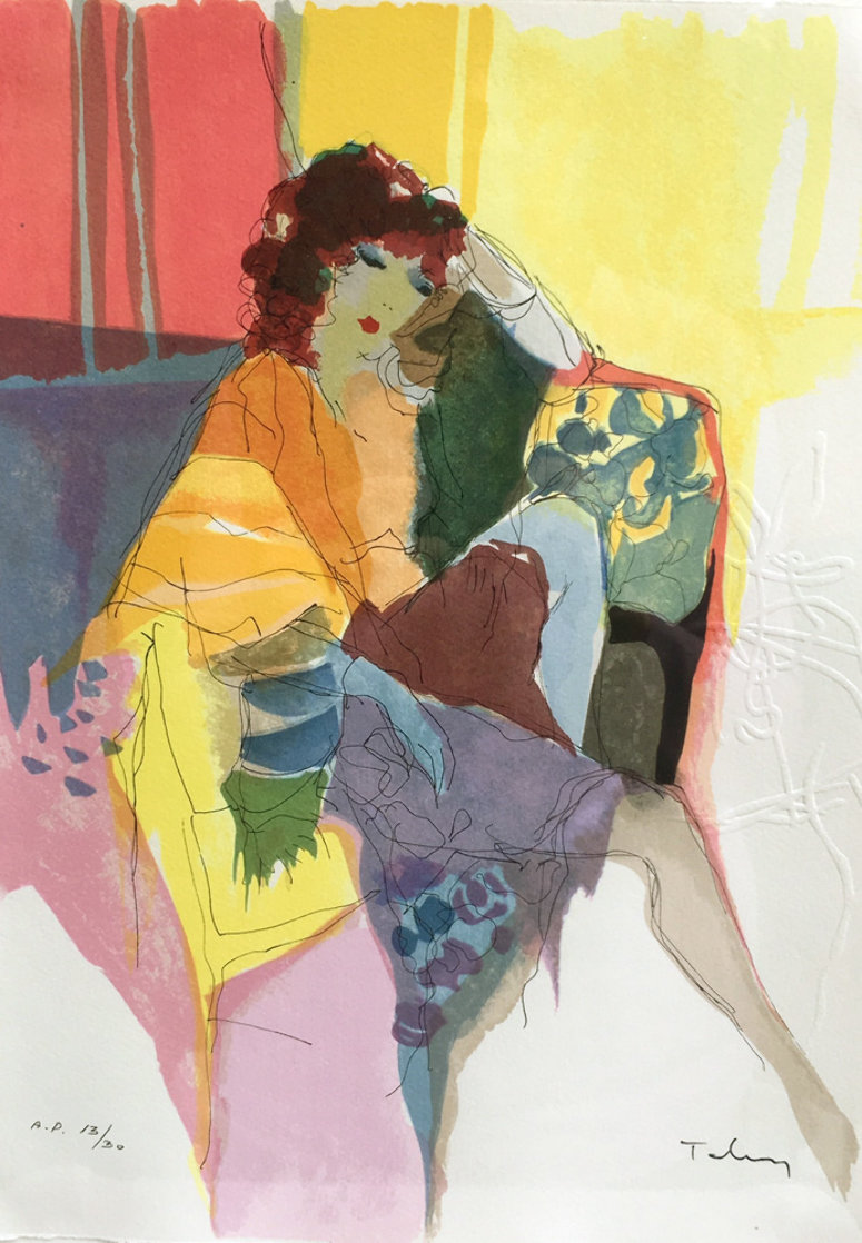 Reverie, From Les Parisiens Suite AP 1991 Limited Edition Print by Itzchak Tarkay Reverie, From Les Parisiens Suite AP 1991 Limited Edition Print by Itzchak Tarkay