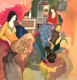Le Salon III 1996 Limited Edition Print - Itzchak Tarkay Le Salon III 1996 Limited Edition Print - Itzchak Tarkay