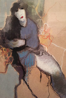 Solitude 1999 Limited Edition Print - Itzchak Tarkay Solitude 1999 Limited Edition Print - Itzchak Tarkay