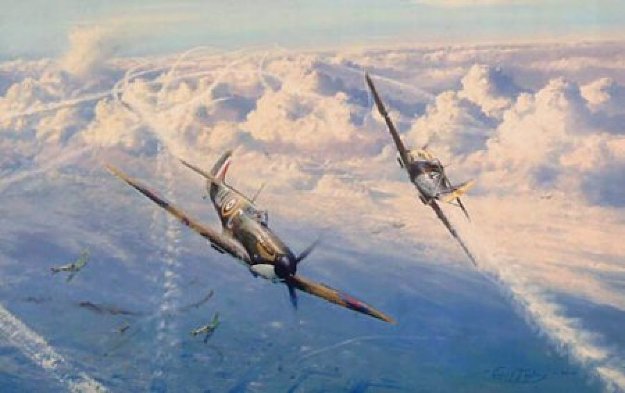 ロバート・テイラー航空絵画 COMBAT OVER LONDON（Combat over