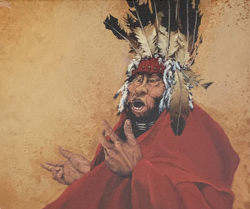 Filibaster His Words Flow Like a River 1993 15x18 Original Painting - Robert Taylor Filibaster His Words Flow Like a River 1993 15x18 Original Painting - Robert Taylor