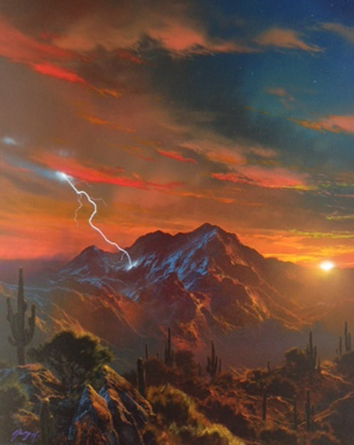A Dream in My Twilight 1998 31x37 Original Painting - Dale Terbush