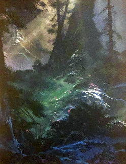 Forest Enchanted 1990 20x20 Original Painting - Dale Terbush Forest Enchanted 1990 20x20 Original Painting - Dale Terbush