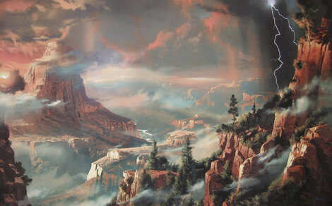 Between This World and Heaven 1990 - Huge 31x51  - Signed Twice Limited Edition Print - Dale Terbush