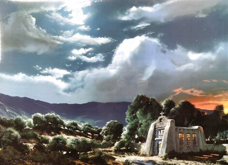 Santa Fe with Your Heart Full of Dreams - Huge - New Mexico - Signed Twice Limited Edition Print - Dale Terbush