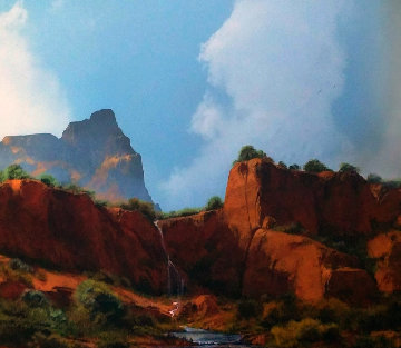 Grand Be This Quite Land 1992 37x43 Original Painting - Dale Terbush Grand Be This Quite Land 1992 37x43 Original Painting - Dale Terbush