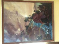 Rainbow Cascades 53x43 Huge - Washington Original Painting by Dale Terbush - 2