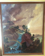 Rainbow Cascades 53x43 Huge - Washington Original Painting by Dale Terbush - 1