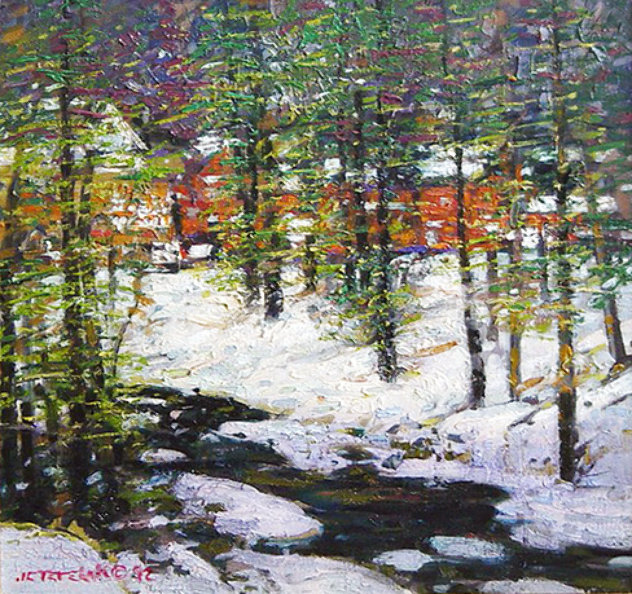 Winter White 1989 24x24 Original Painting by John Terelak