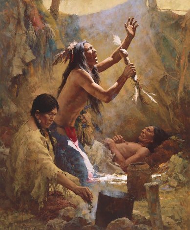Medicine Man of the Cheyenne Limited Edition Print - Howard Terpning