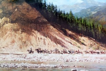 Moving Day on the Flathead 1981 AP Limited Edition Print - Howard Terpning Moving Day on the Flathead 1981 AP Limited Edition Print - Howard Terpning